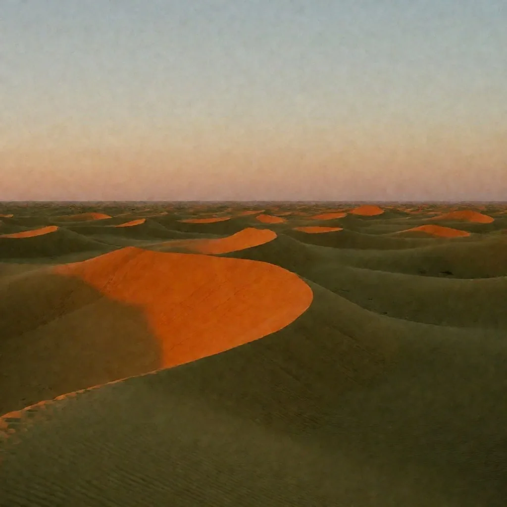 Western Desert dunes at dusk